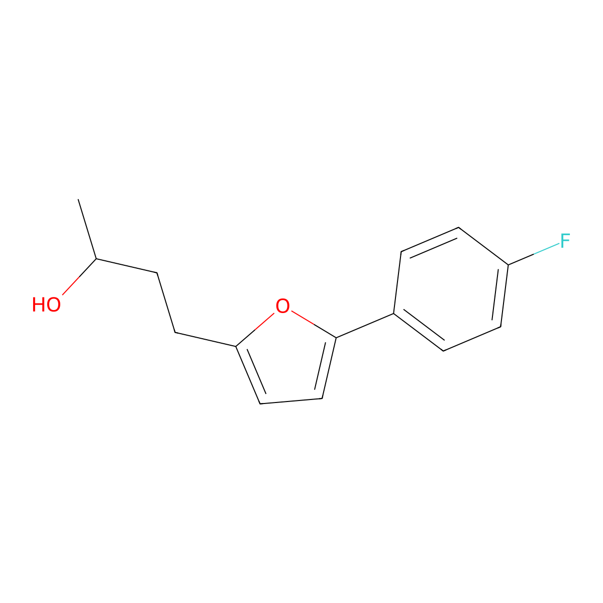 4-(5-(4-Fluorophenyl)furan-2-yl)butan-2-ol molecular structure, CAS 1465010-03-0