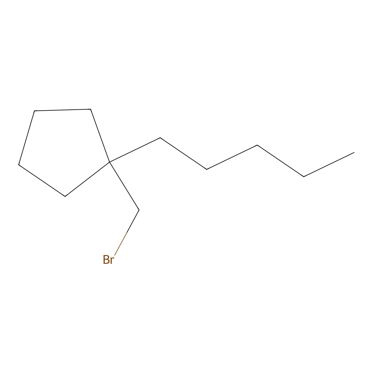 1-(Bromomethyl)-1-pentylcyclopentane molecular structure, CAS 1465010-23-4