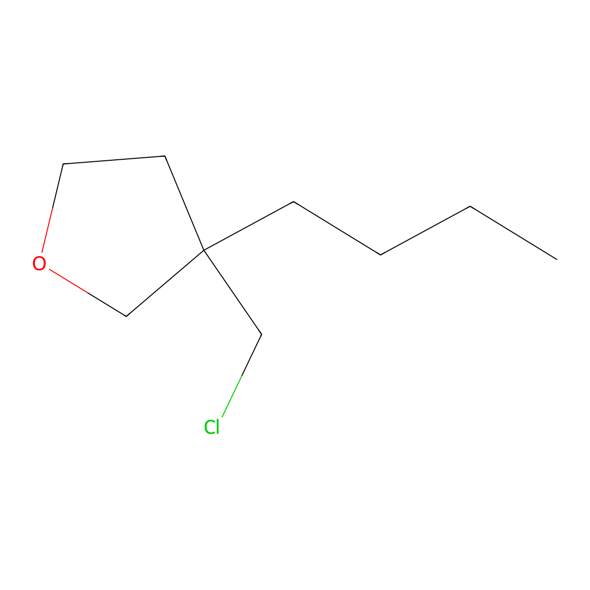 3-Butyl-3-(chloromethyl)oxolane molecular structure, CAS 1465024-90-1