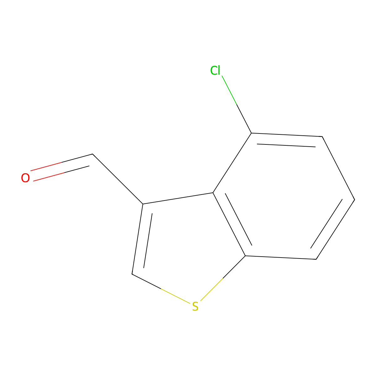 4-Chloro-1-benzothiophene-3-carbaldehyde molecular structure, CAS 1465028-16-3