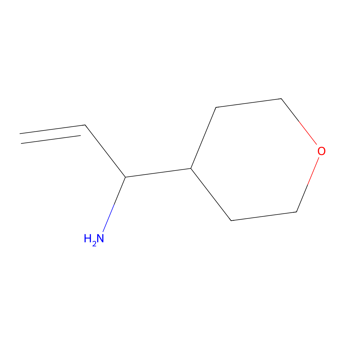 1-(Oxan-4-yl)prop-2-en-1-amine molecular structure, CAS 1465032-09-0