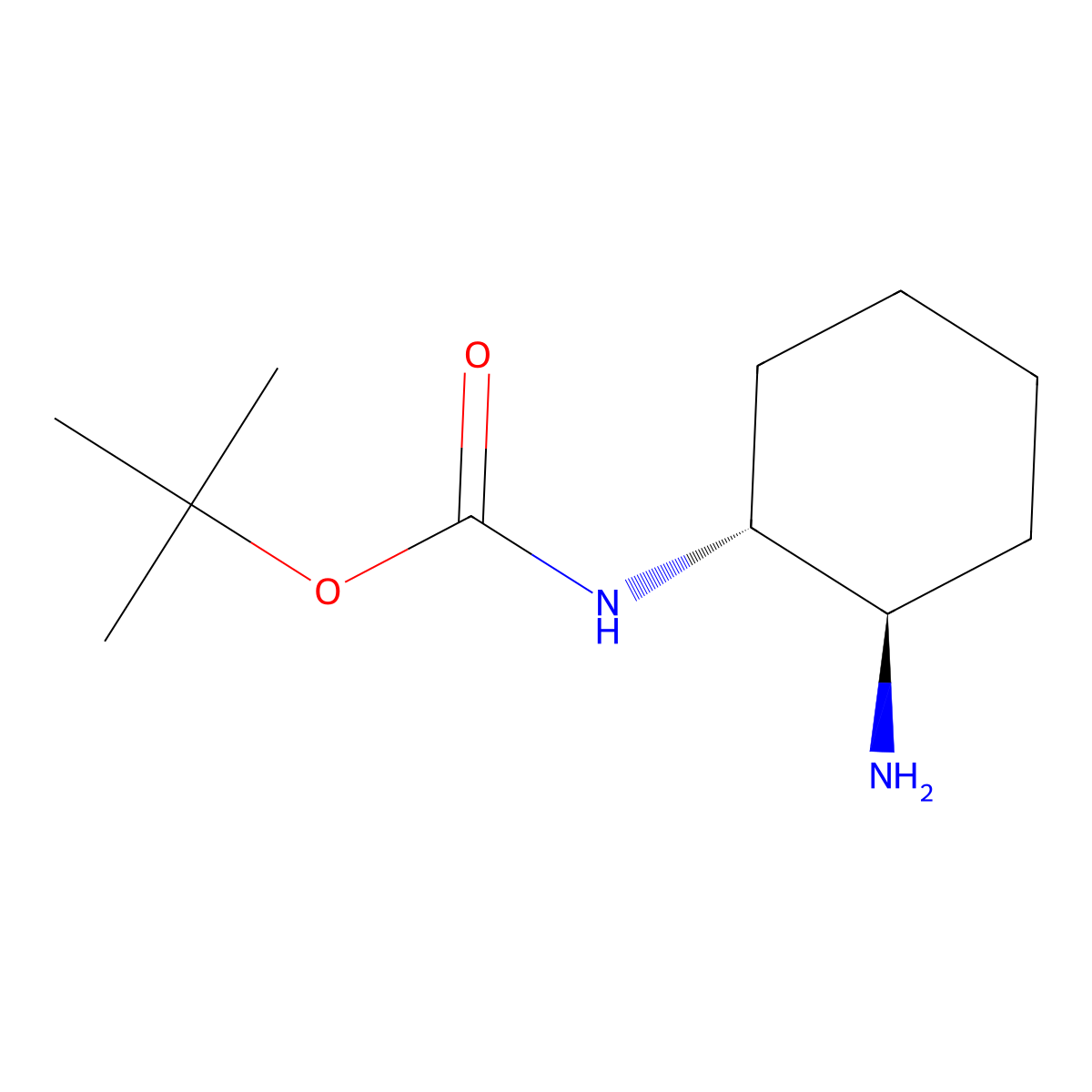 (1R,2R)-trans-N-Boc-1,2-cyclohexanediamine molecular structure, CAS 146504-07-6
