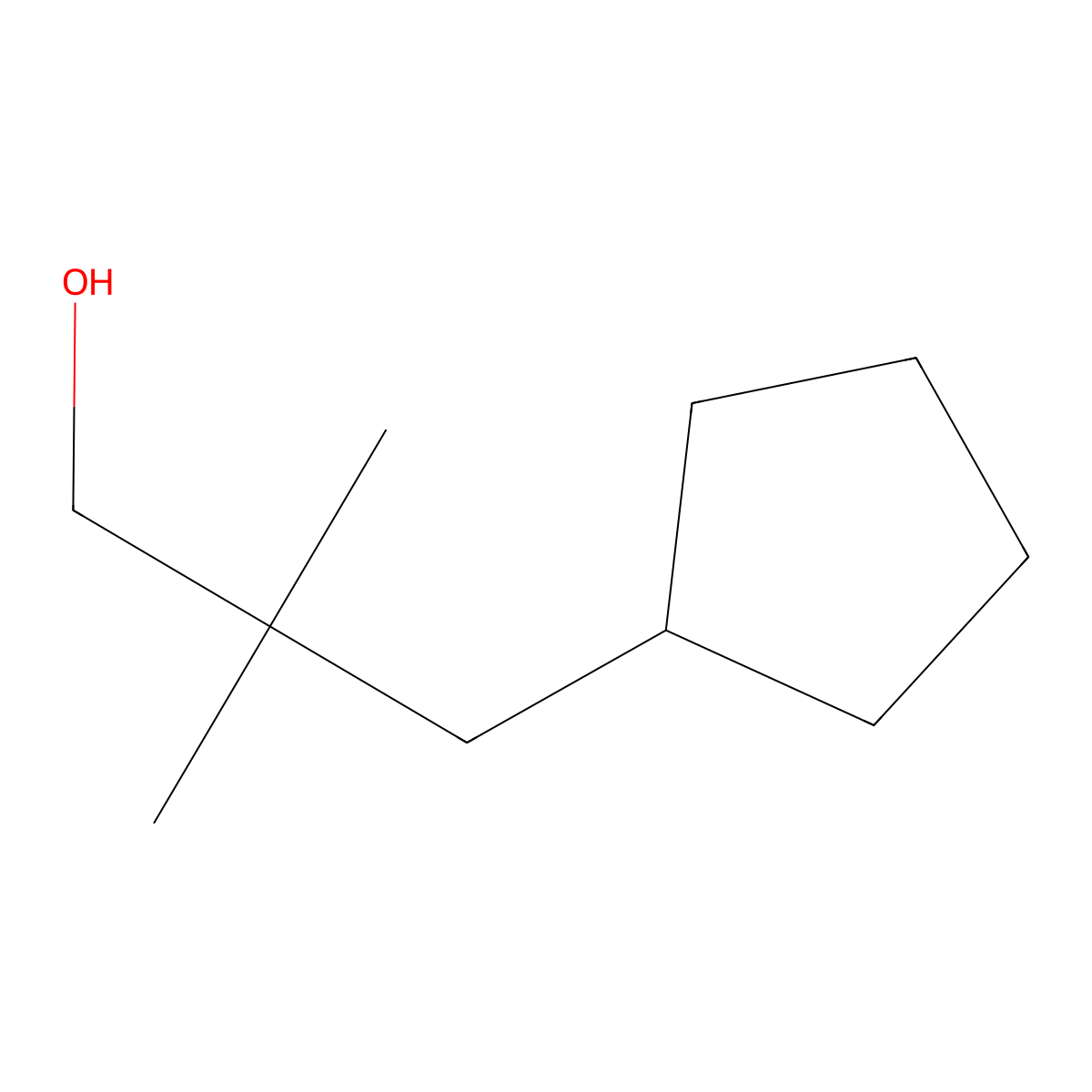 3-Cyclopentyl-2,2-dimethylpropan-1-ol molecular structure, CAS 1465053-43-3