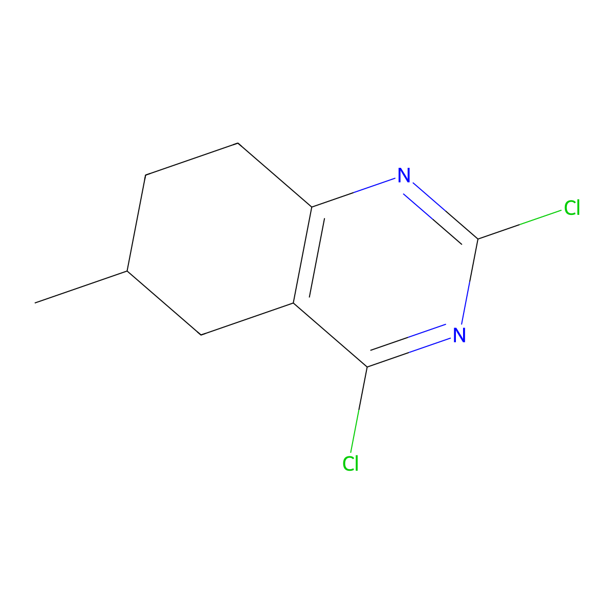 2,4-Dichloro-6-methyl-5,6,7,8-tetrahydroquinazoline molecular structure, CAS 1465063-86-8