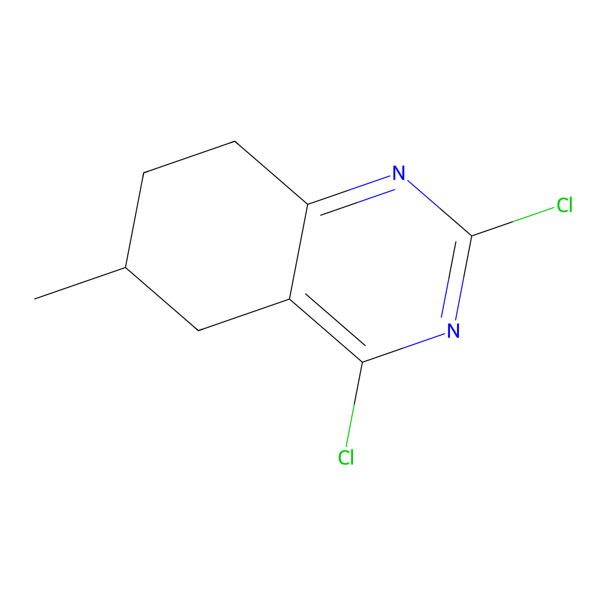 2,4-Dichloro-6-methyl-5,6,7,8-tetrahydroquinazoline molecular structure, CAS 1465063-86-8