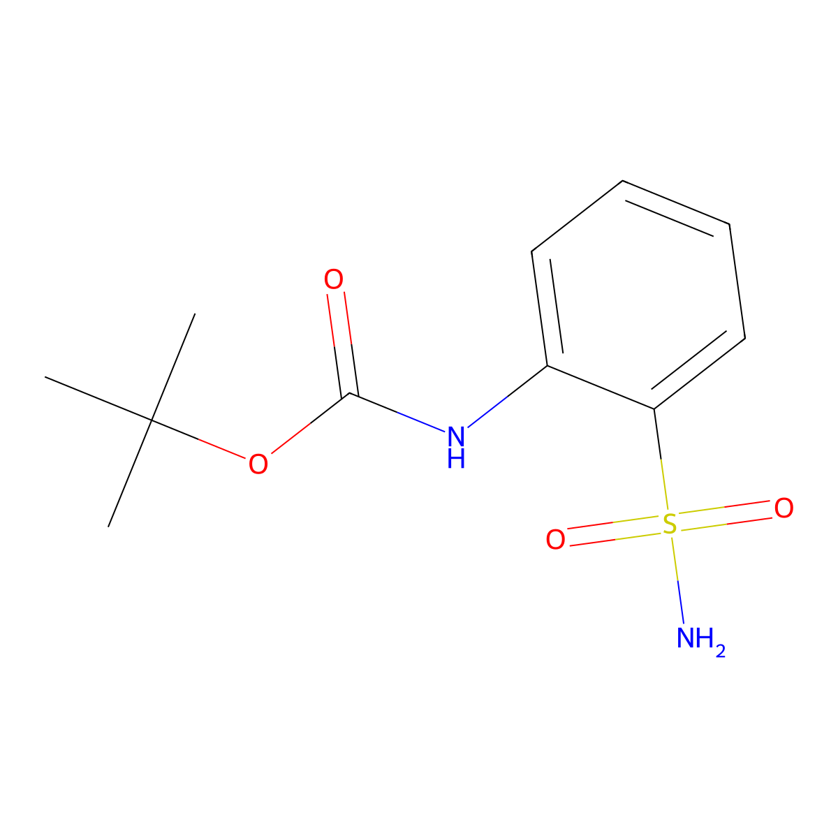 tert-butyl N-(2-sulfamoylphenyl)carbamate molecular structure, CAS 1465077-92-2