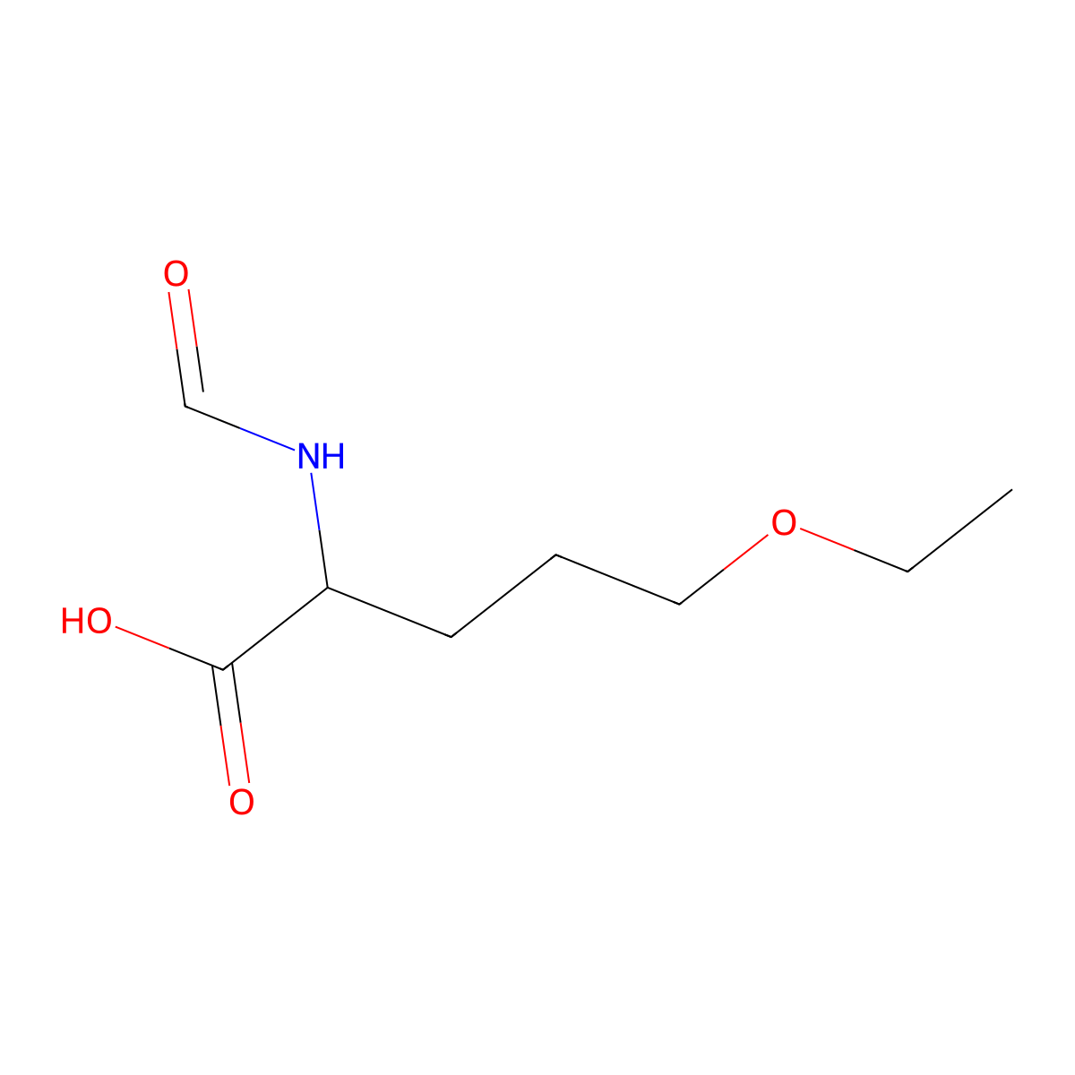 5-Ethoxy-2-formamidopentanoic acid molecular structure, CAS 1465083-51-5