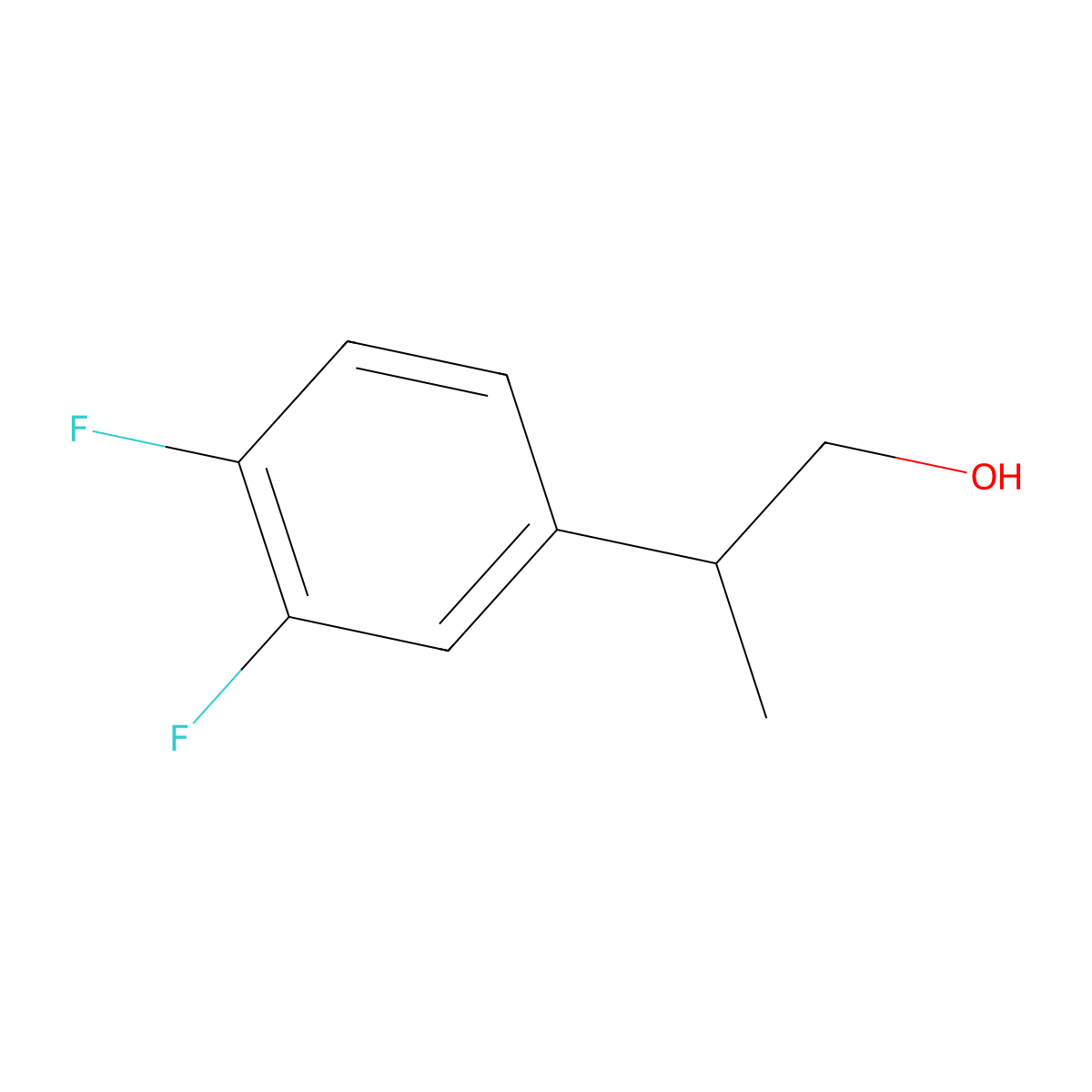 2-(3,4-Difluorophenyl)propan-1-ol molecular structure, CAS 1465087-96-0