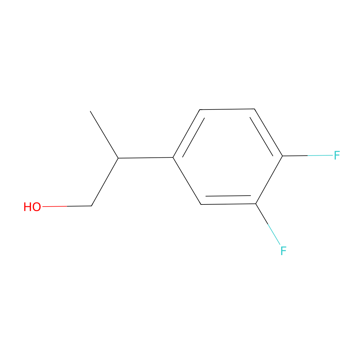 2-(3,4-Difluorophenyl)propan-1-ol molecular structure, CAS 1465087-96-0
