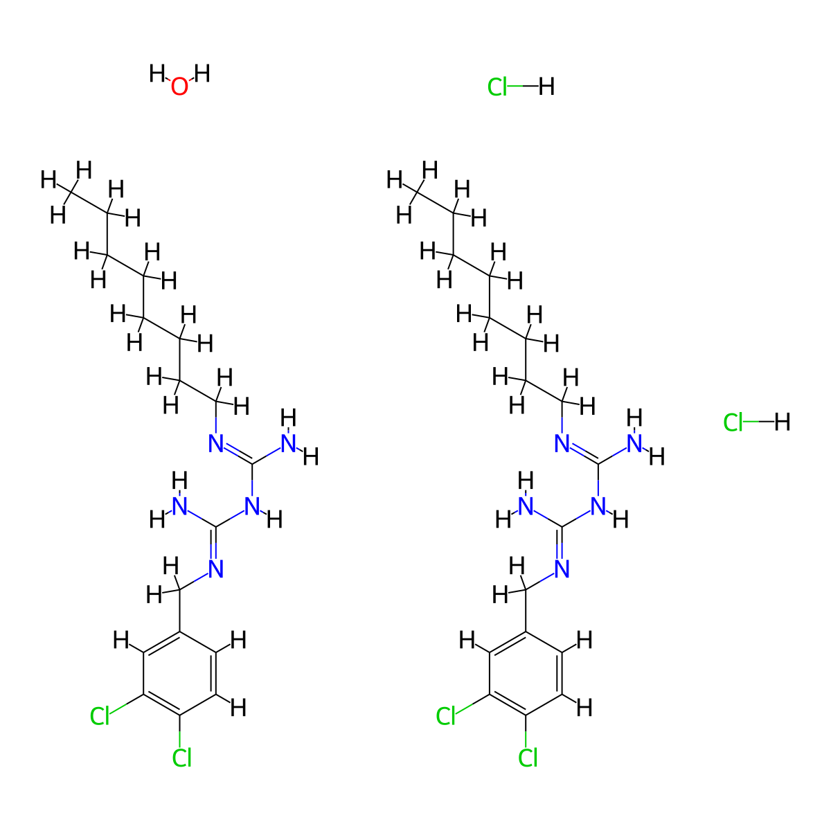 Olanexidine Hydrochloride molecular structure, CAS 146509-94-6