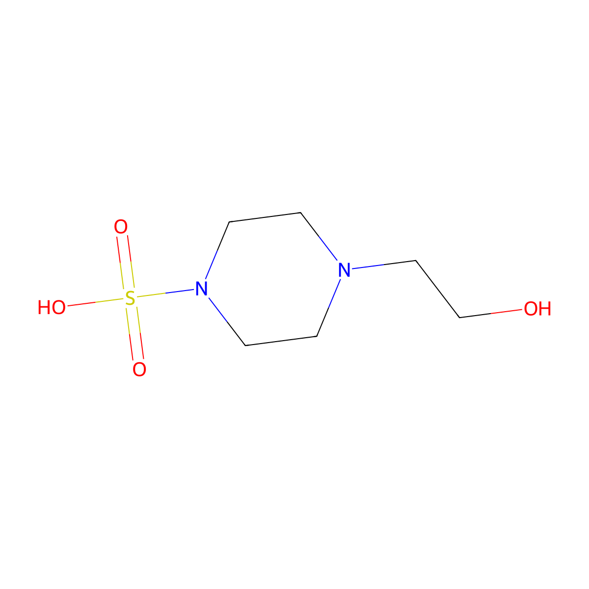 4-(2-Hydroxyethyl)piperazine-1-sulfonic acid molecular structure, CAS 146511-06-0