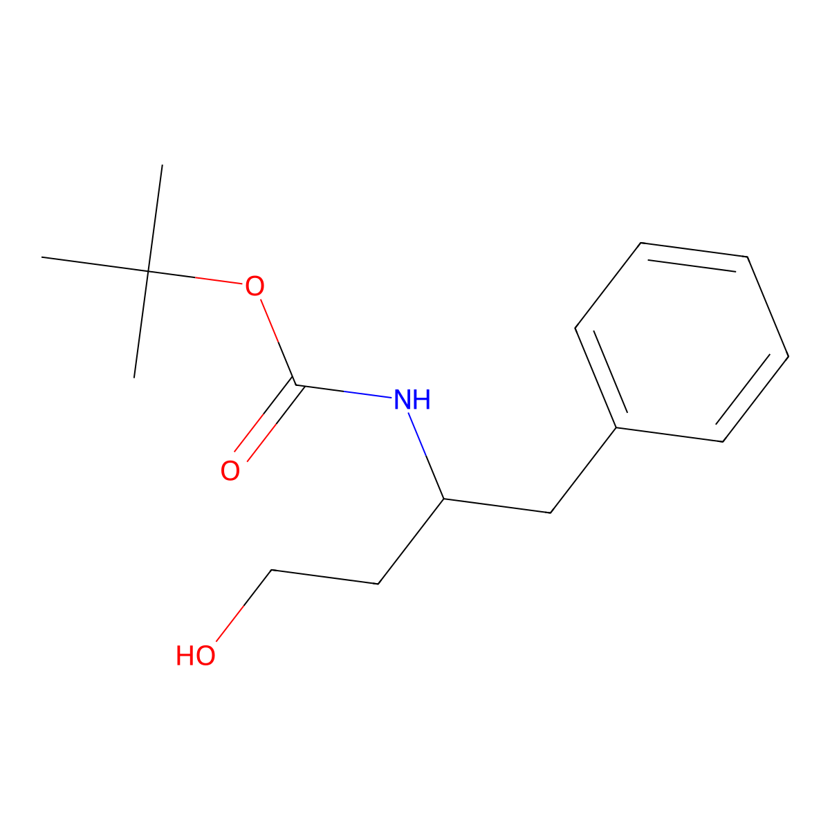 tert-butyl N-(4-hydroxy-1-phenylbutan-2-yl)carbamate molecular structure, CAS 146514-32-1