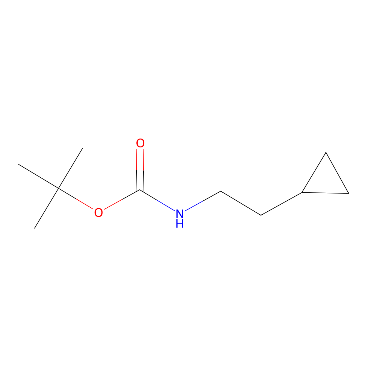tert-Butyl 2-cyclopropylethylcarbamate molecular structure, CAS 1465140-82-2