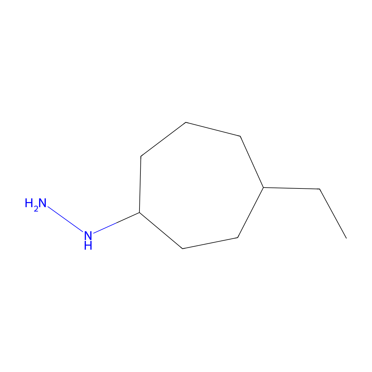 (4-Ethylcycloheptyl)hydrazine molecular structure, CAS 1465143-79-6