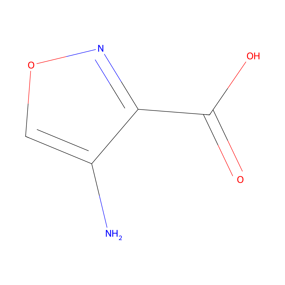 4-Amino-1,2-oxazole-3-carboxylic acid molecular structure, CAS 1465156-41-5