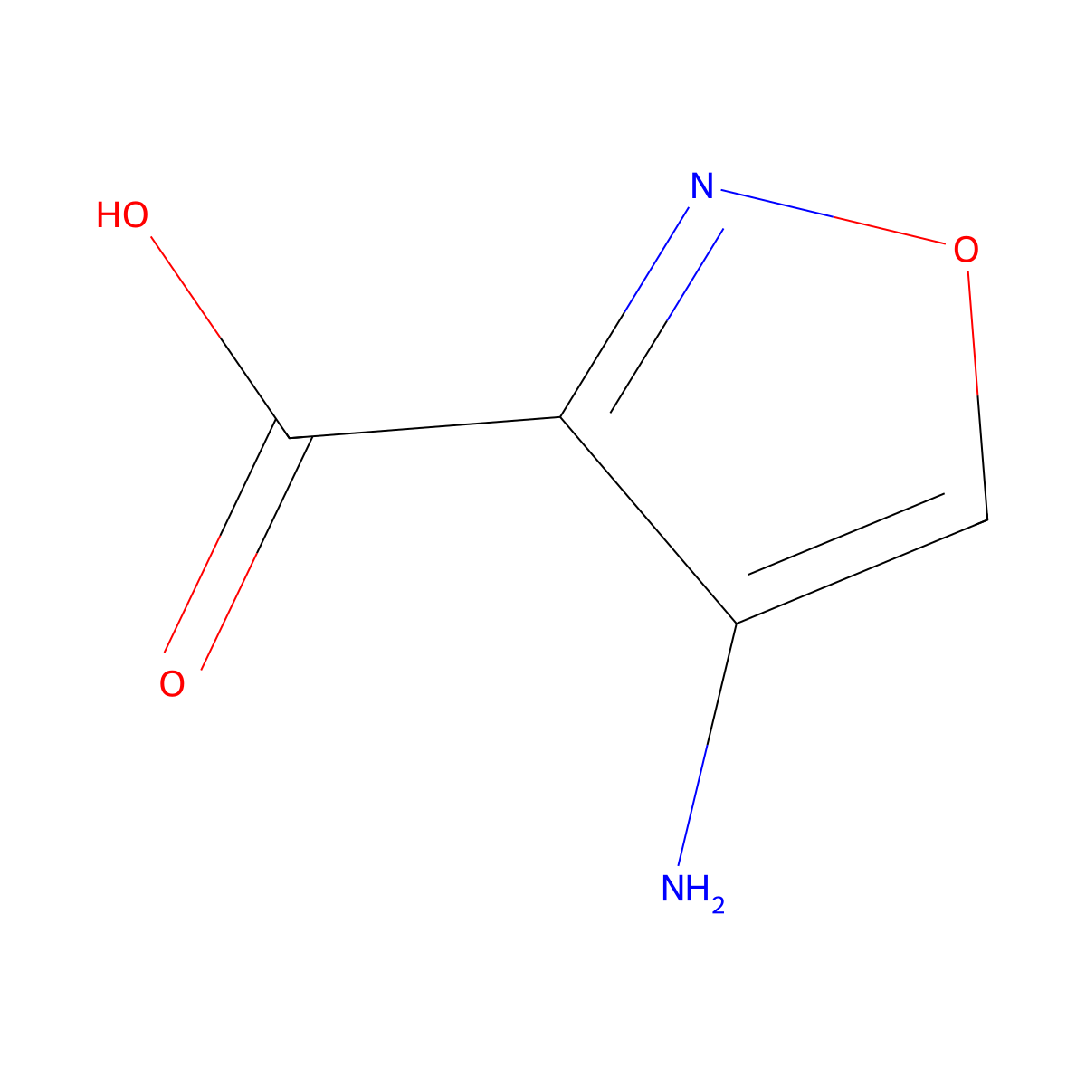 4-Amino-1,2-oxazole-3-carboxylic acid molecular structure, CAS 1465156-41-5