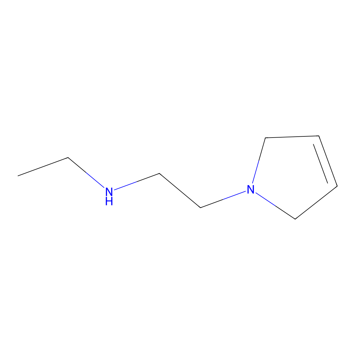 [2-(2,5-dihydro-1H-pyrrol-1-yl)ethyl](ethyl)amine molecular structure, CAS 1465186-64-4