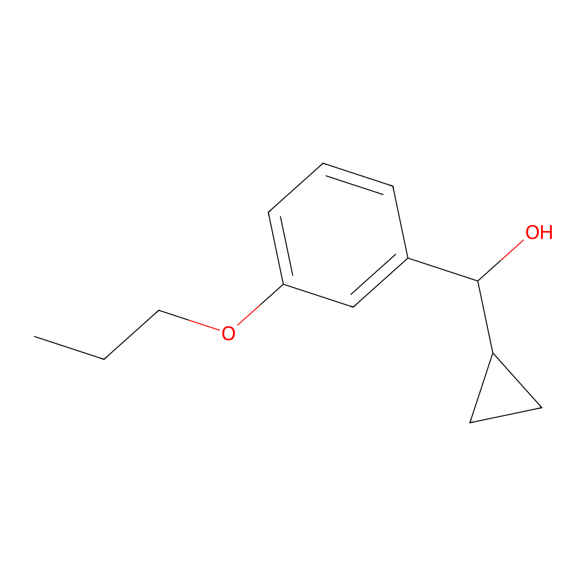 alpha-Cyclopropyl-3-propoxybenZenemethanol molecular structure, CAS 1465187-59-0