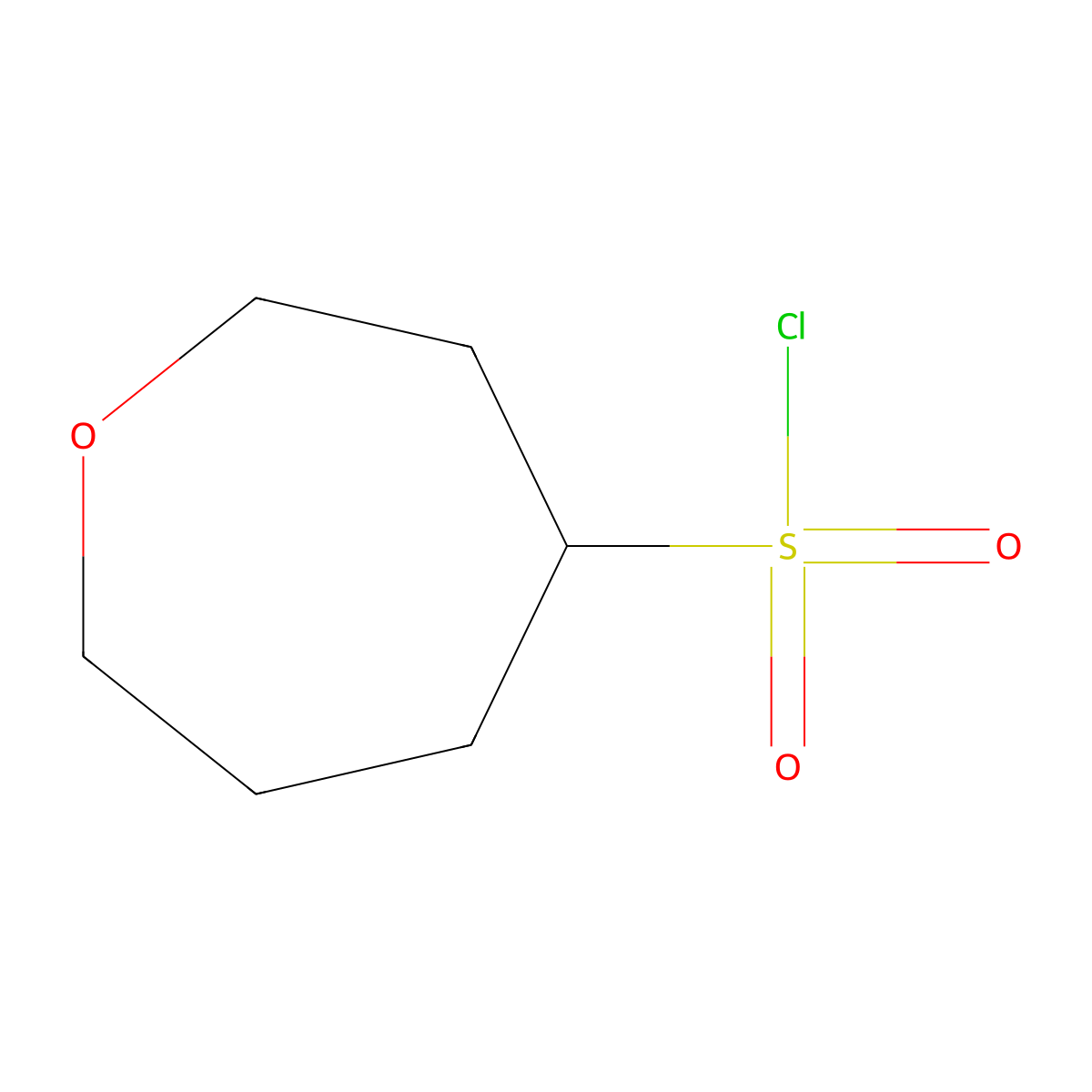 Oxepane-4-sulfonyl chloride molecular structure, CAS 1465189-77-8