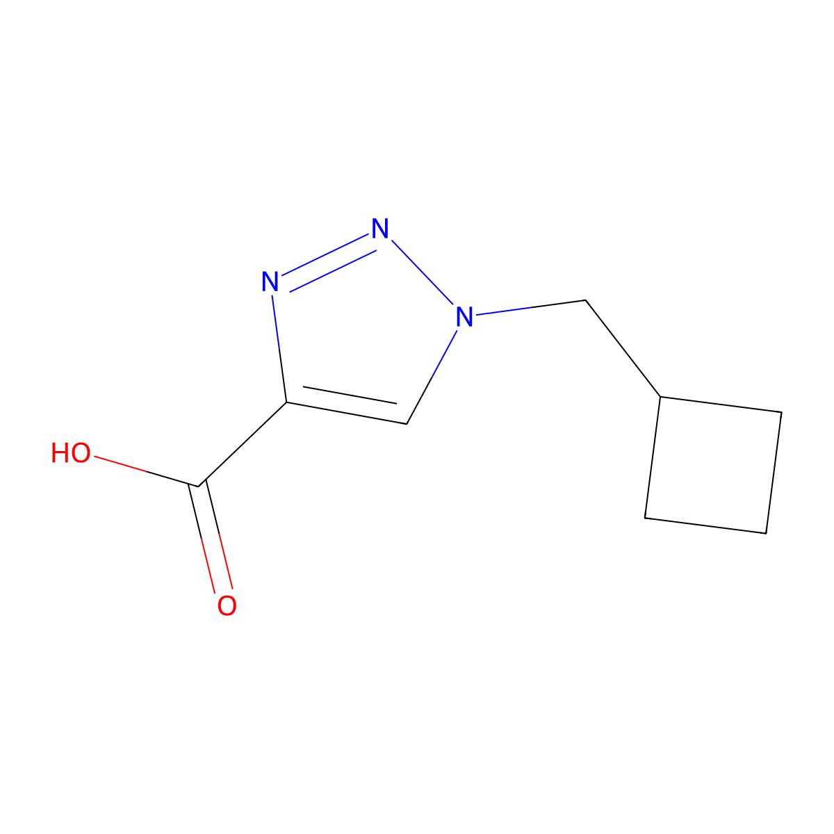 1-(cyclobutylmethyl)-1H-1,2,3-triazole-4-carboxylic acid molecular structure, CAS 1465204-73-2
