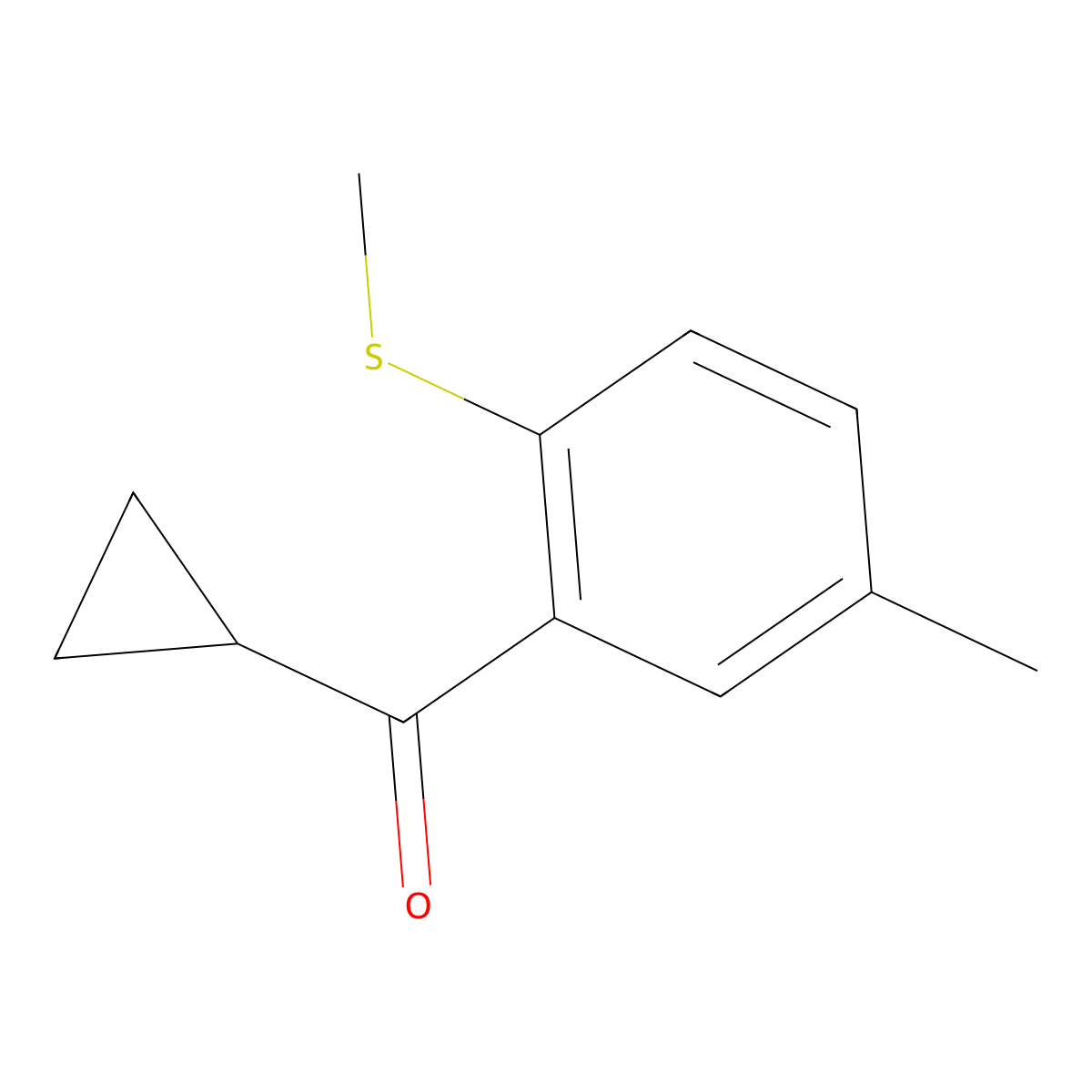 Cyclopropyl[5-methyl-2-(methylthio)phenyl]methanone molecular structure, CAS 1465218-79-4