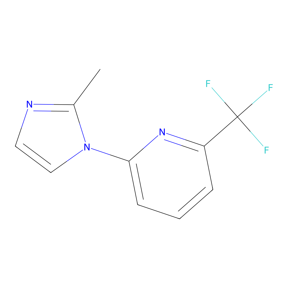 2-(2-methyl-1H-imidazol-1-yl)-6-(trifluoromethyl)pyridine molecular structure, CAS 1465228-88-9