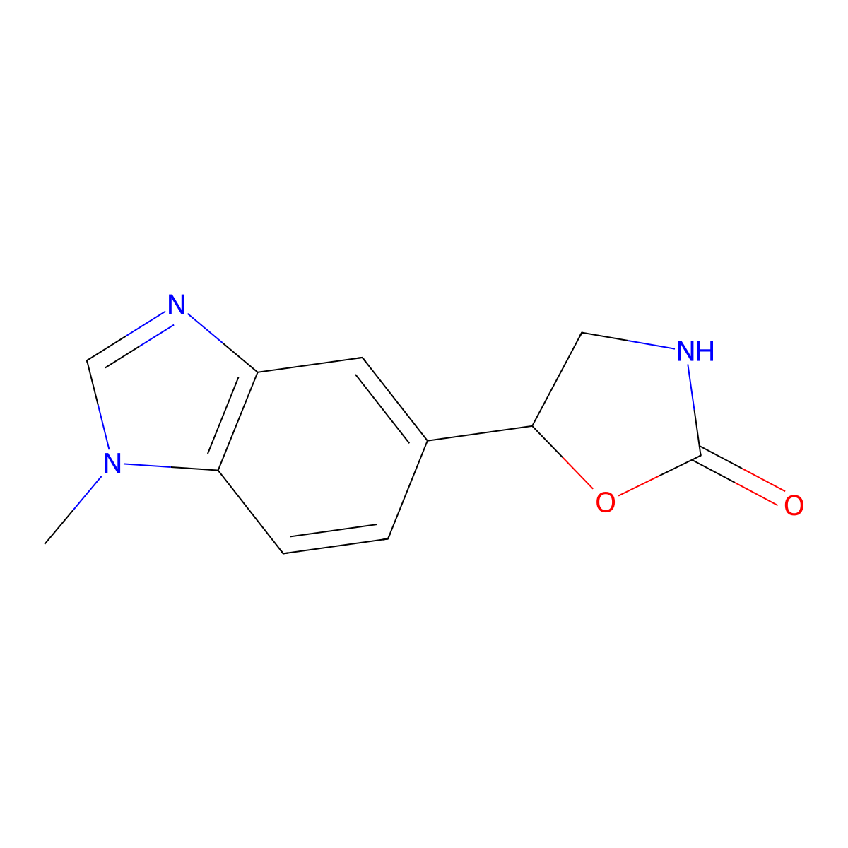5-(1-Methyl-1H-benzo[d]imidazol-5-yl)oxazolidin-2-one molecular structure, CAS 1465253-40-0