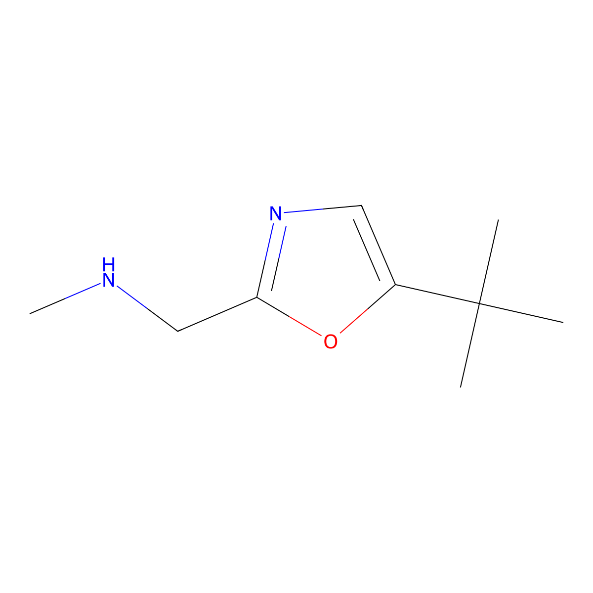 [(5-Tert-butyl-1,3-oxazol-2-yl)methyl](methyl)amine molecular structure, CAS 1465253-95-5