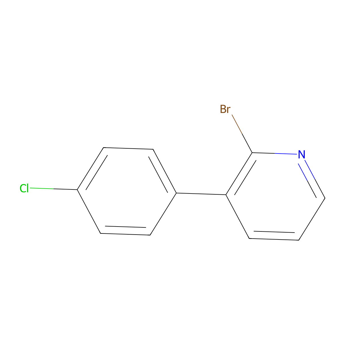 2-Bromo-3-(4-chlorophenyl)pyridine molecular structure, CAS 1465276-67-8