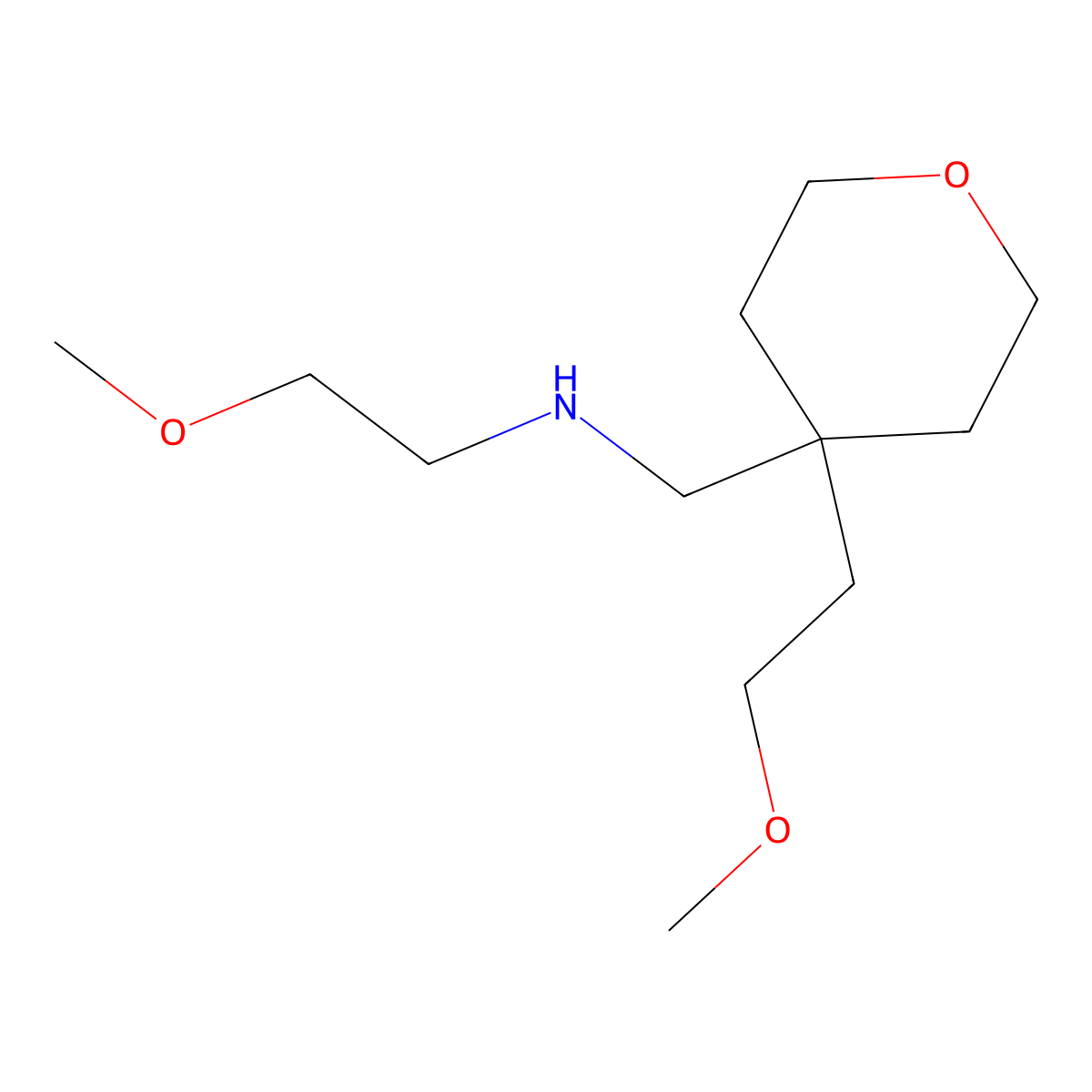 (2-Methoxyethyl)({[4-(2-methoxyethyl)oxan-4-yl]methyl})amine molecular structure, CAS 1465287-26-6
