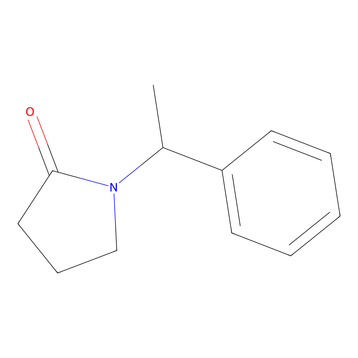 1-(1-Phenylethyl)pyrrolidin-2-one molecular structure, CAS 146530-14-5