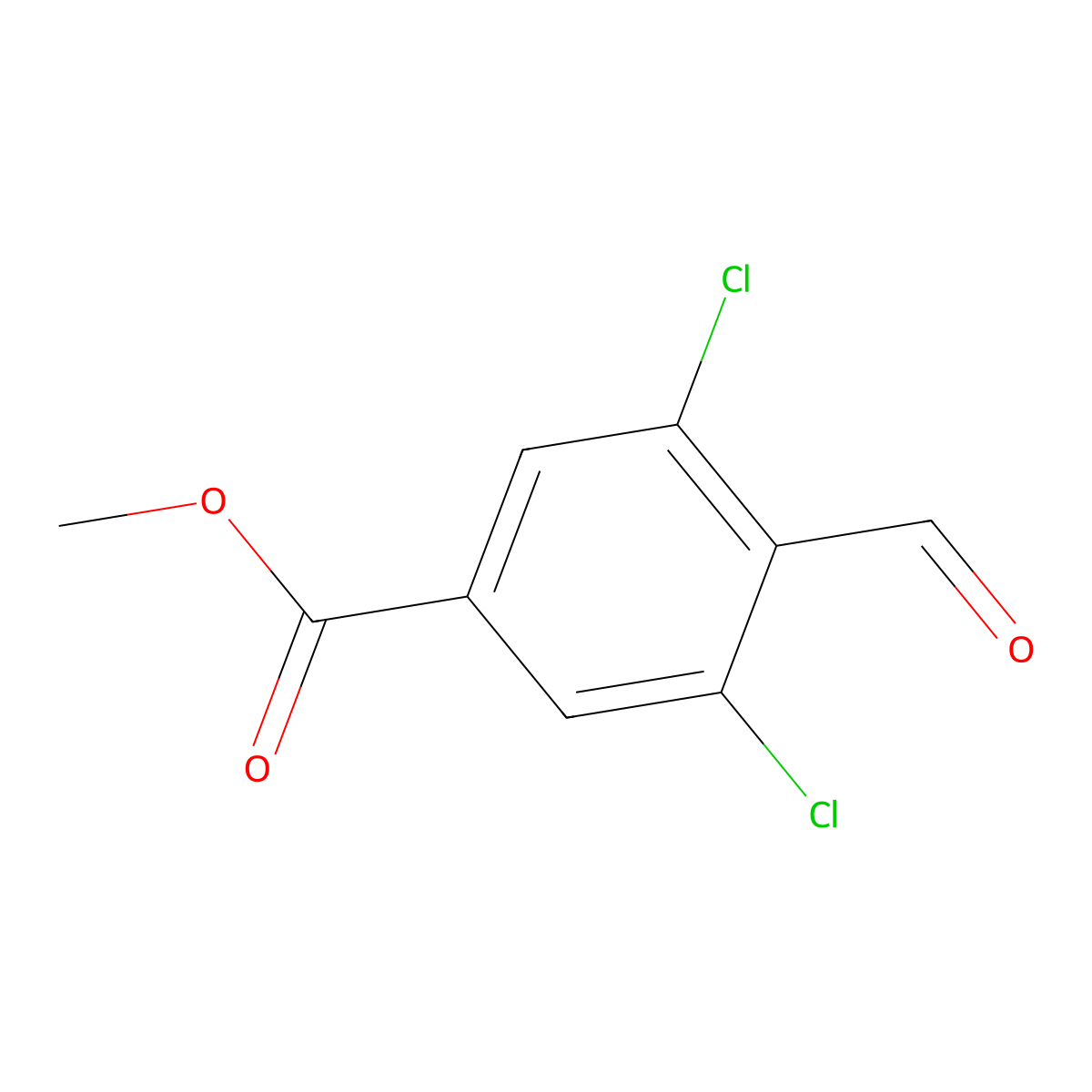 Methyl 3,5-dichloro-4-formylbenzoate molecular structure, CAS 1465326-89-9
