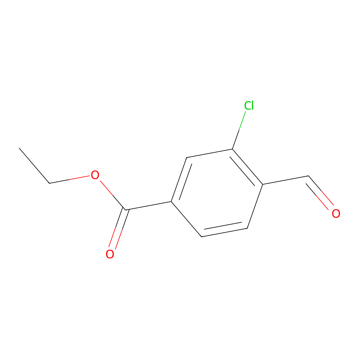 Ethyl 3-chloro-4-formylbenzoate molecular structure, CAS 1465327-51-8