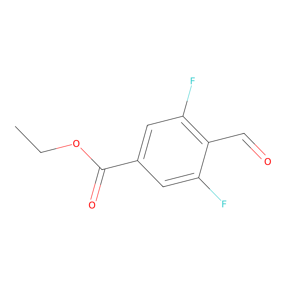 Ethyl 3,5-difluoro-4-formylbenzoate molecular structure, CAS 1465327-61-0