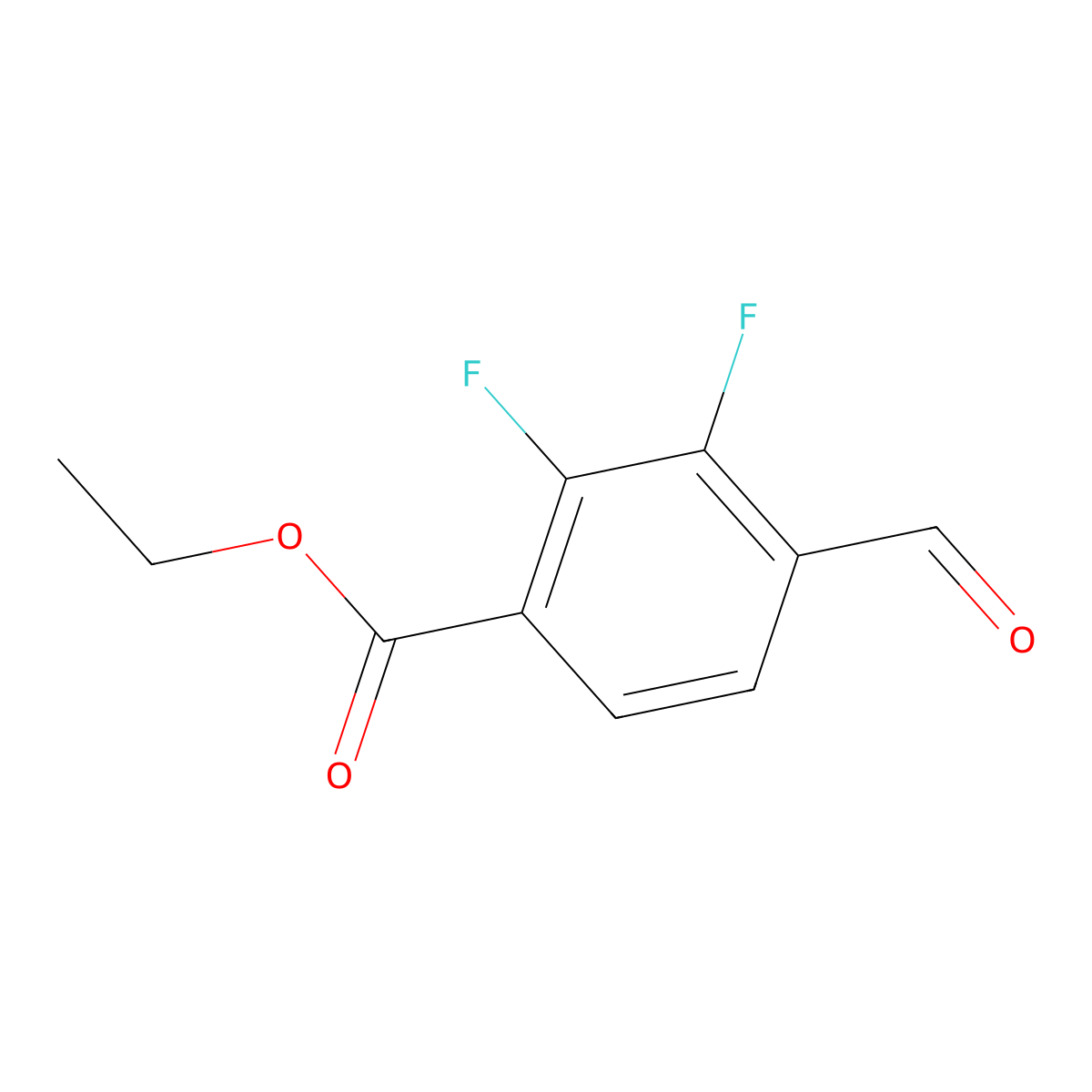 Ethyl 2,3-difluoro-4-formylbenzoate molecular structure, CAS 1465327-70-1
