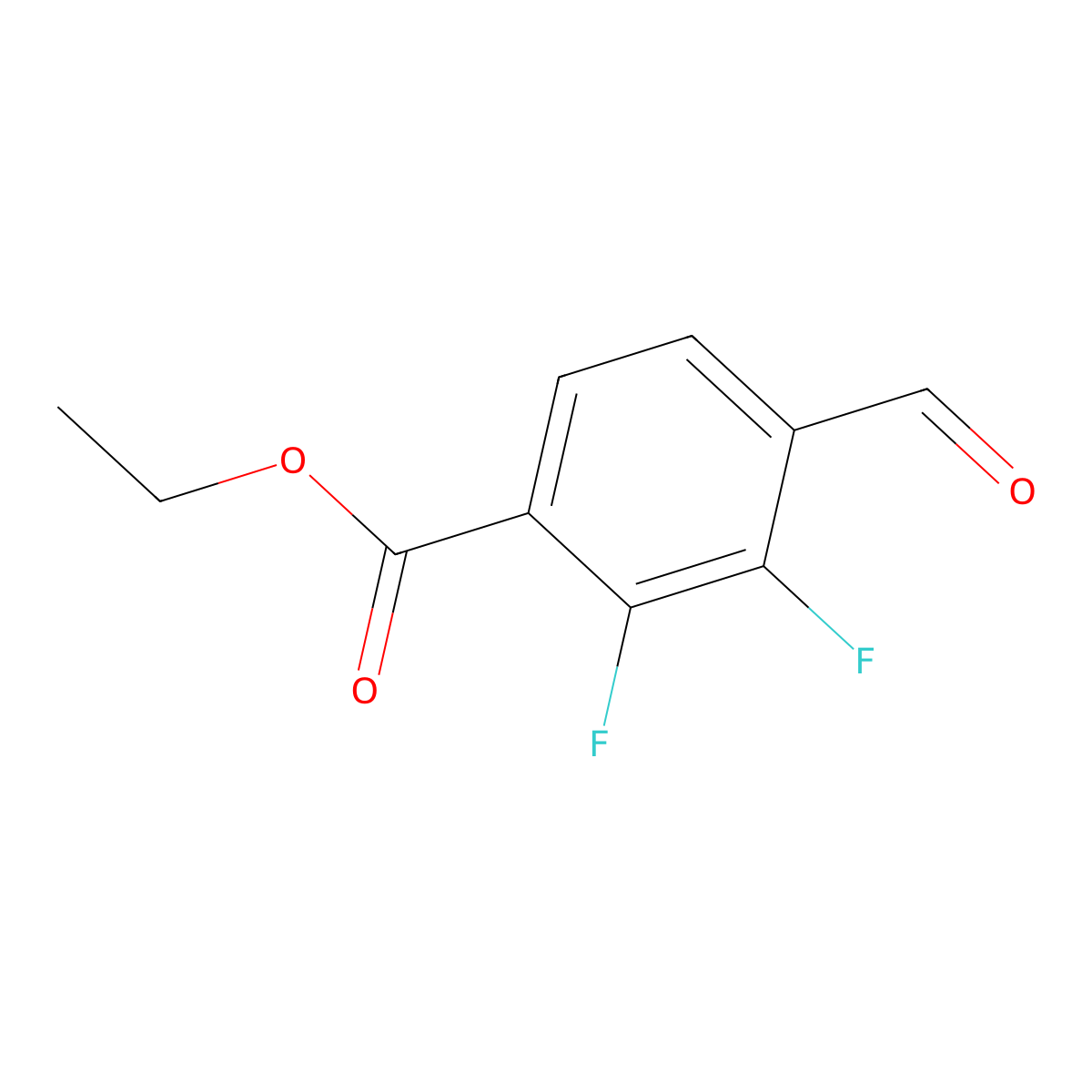 Ethyl 2,3-difluoro-4-formylbenzoate molecular structure, CAS 1465327-70-1