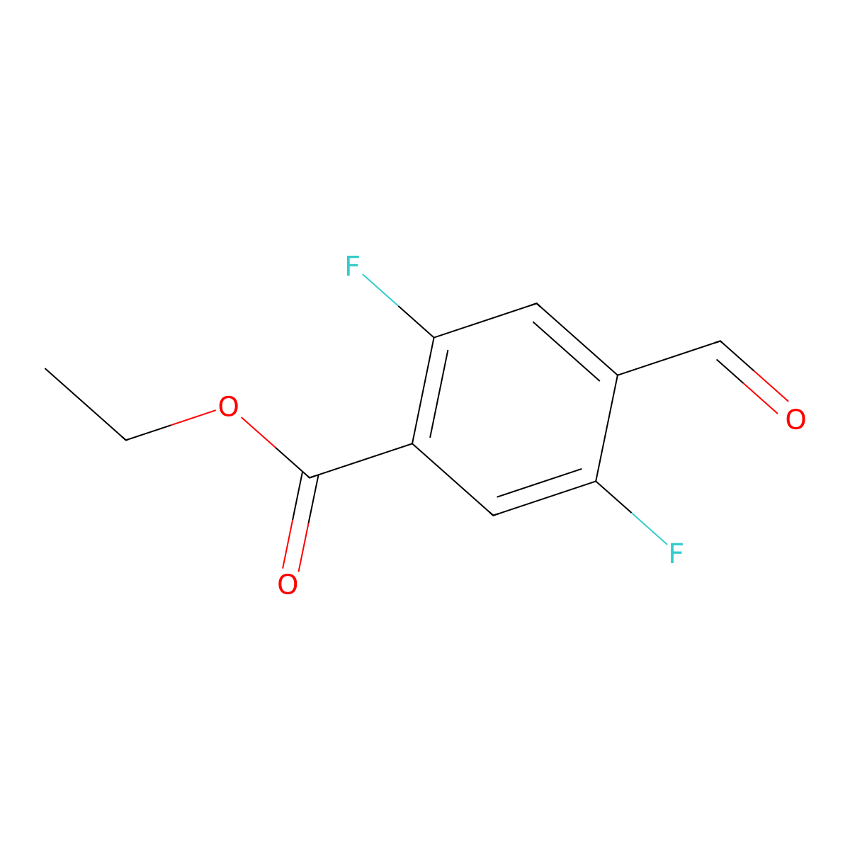 Ethyl 2,5-difluoro-4-formylbenzoate molecular structure, CAS 1465327-73-4
