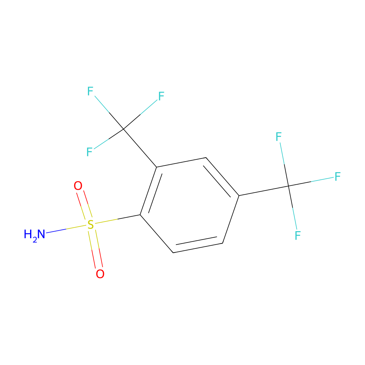 2,4-Bis(trifluoromethyl)benzenesulfonamide molecular structure, CAS 146533-45-1