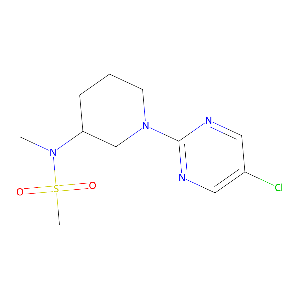 N-[1-(5-Chloropyrimidin-2-YL)piperidin-3-YL]-N-methylmethanesulfonamide molecular structure, CAS 1465330-67-9
