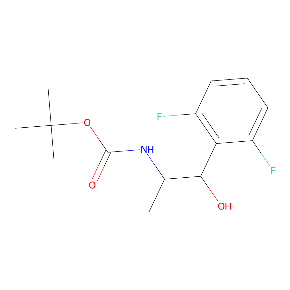 Tert-butyl N-[1-(2,6-difluorophenyl)-1-hydroxypropan-2-YL]carbamate molecular structure, CAS 1465348-89-3