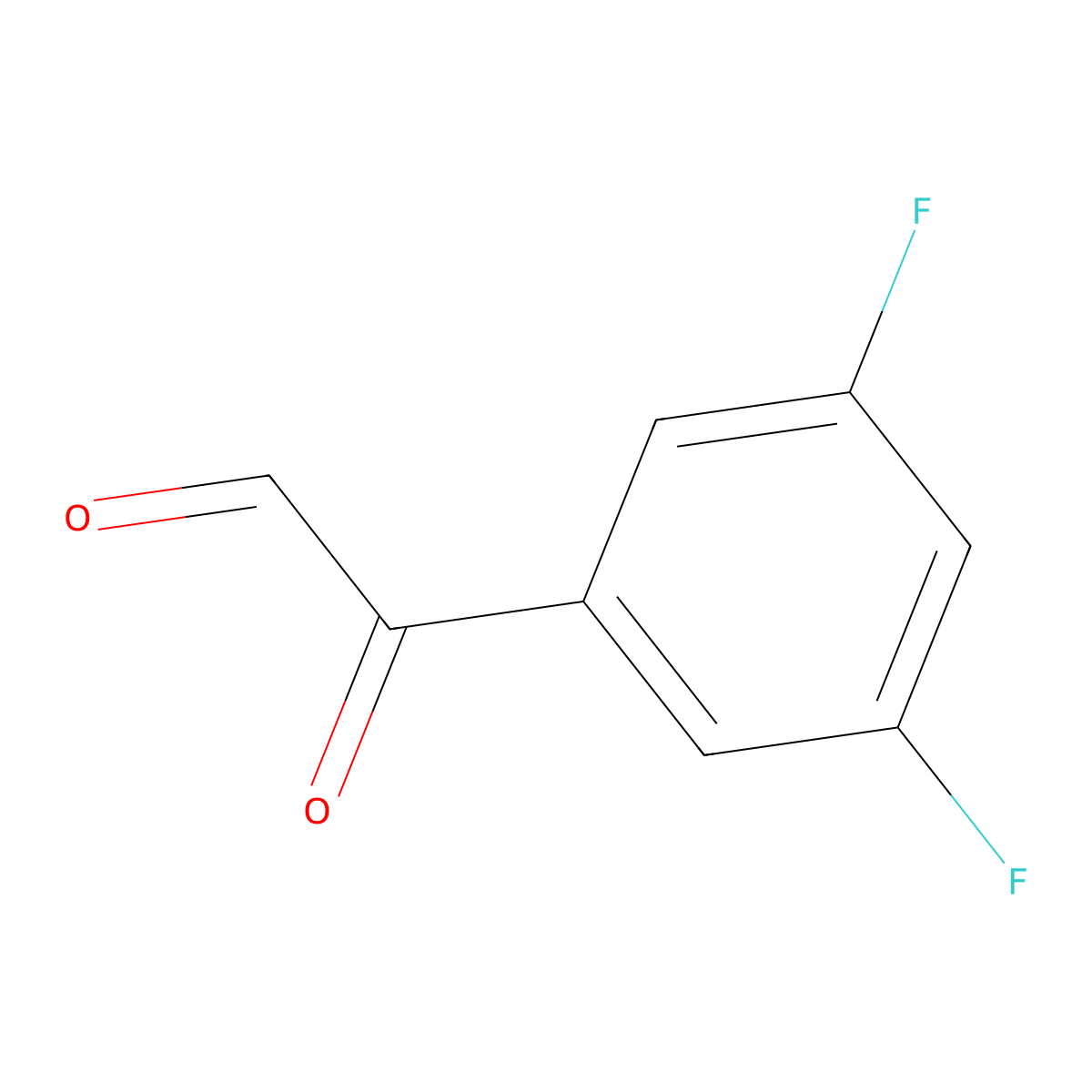 2-(3,5-Difluorophenyl)-2-oxoacetaldehyde molecular structure, CAS 146535-00-4