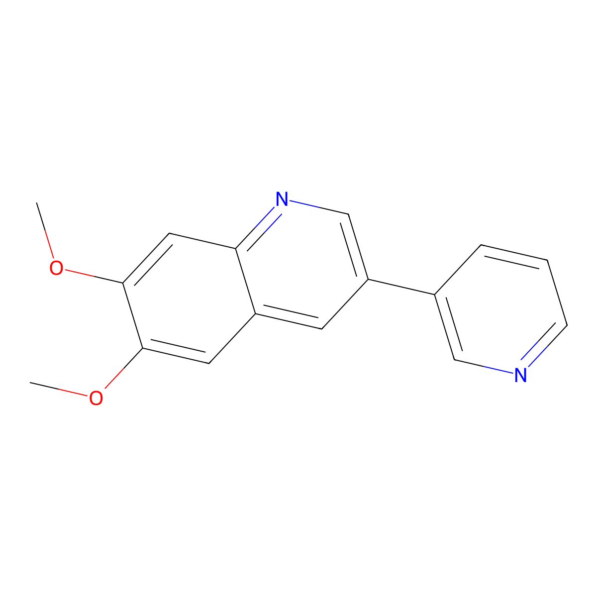 6,7-Dimethoxy-3-(3-pyridinyl)quinoline molecular structure, CAS 146535-49-1