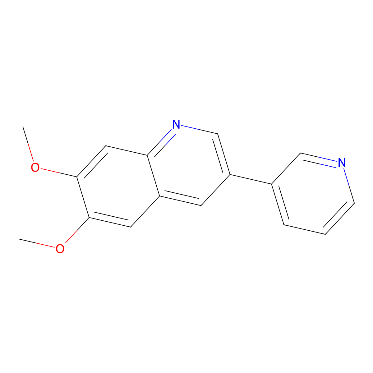 6,7-Dimethoxy-3-(3-pyridinyl)quinoline molecular structure, CAS 146535-49-1