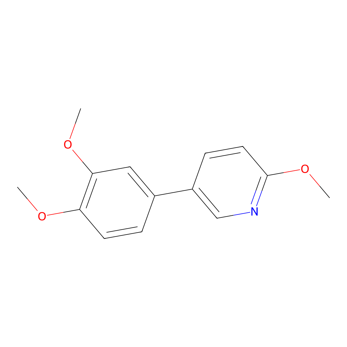 5-(3,4-Dimethoxyphenyl)-2-methoxypyridine molecular structure, CAS 146535-81-1