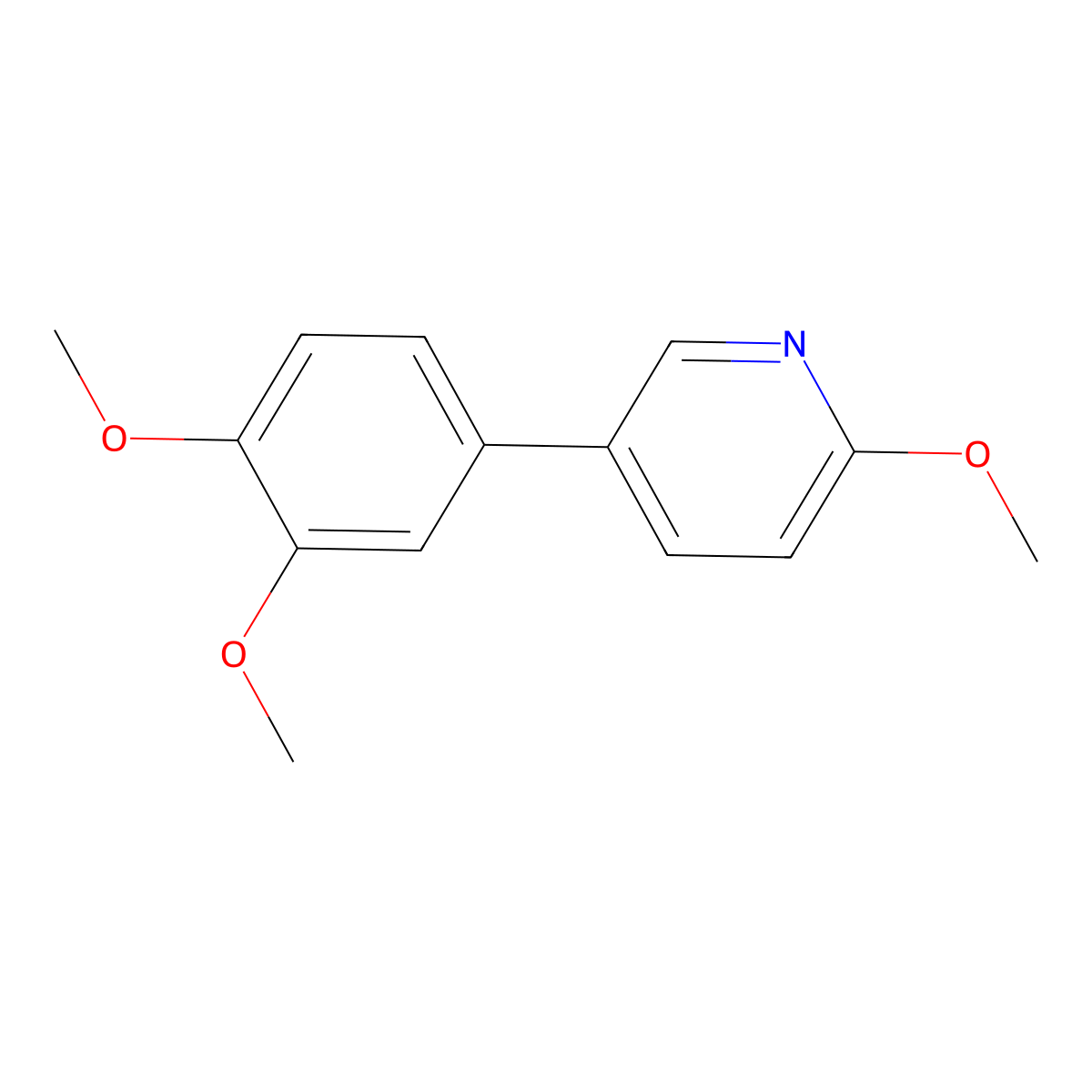 5-(3,4-Dimethoxyphenyl)-2-methoxypyridine molecular structure, CAS 146535-81-1