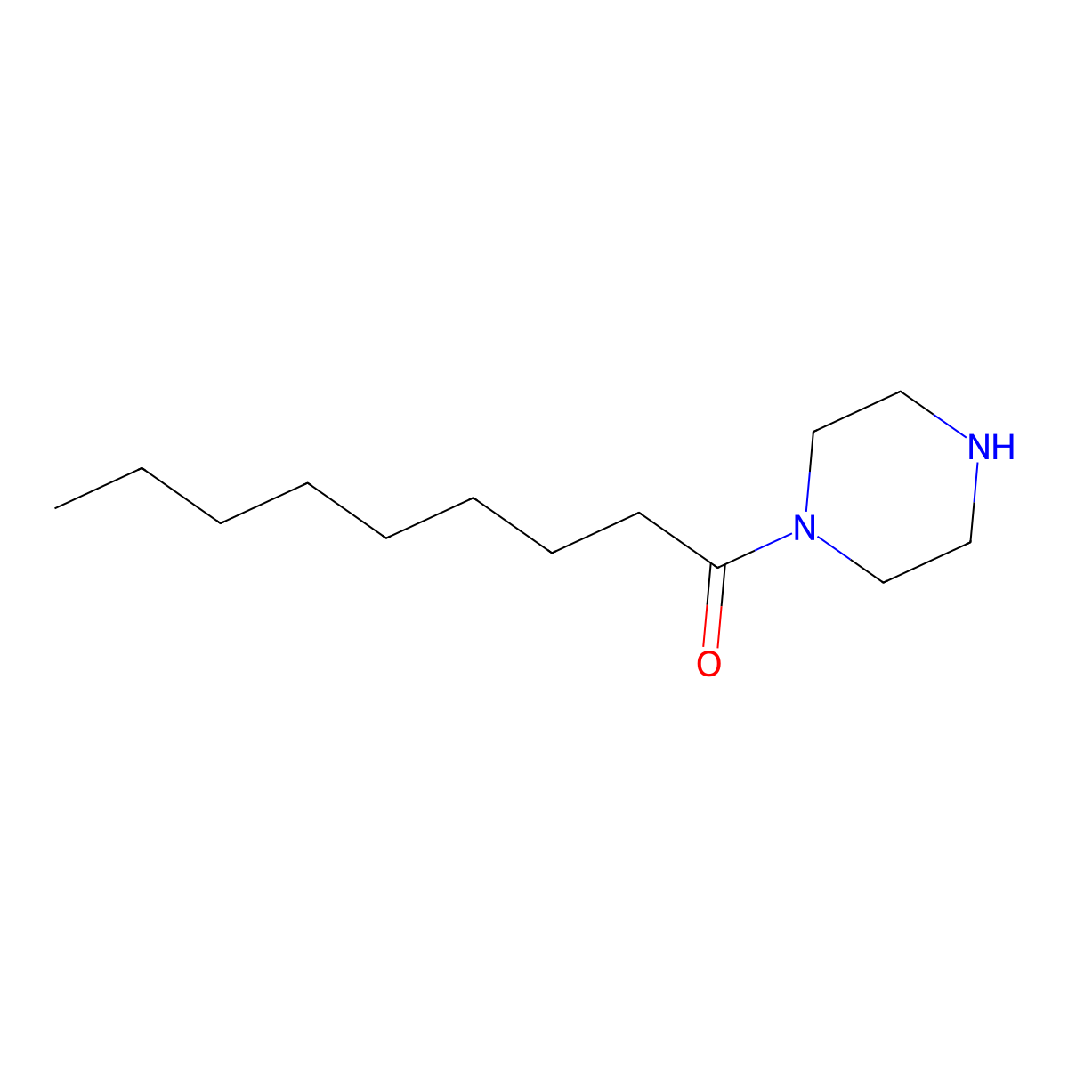 1-(Piperazin-1-yl)nonan-1-one molecular structure, CAS 146536-45-0