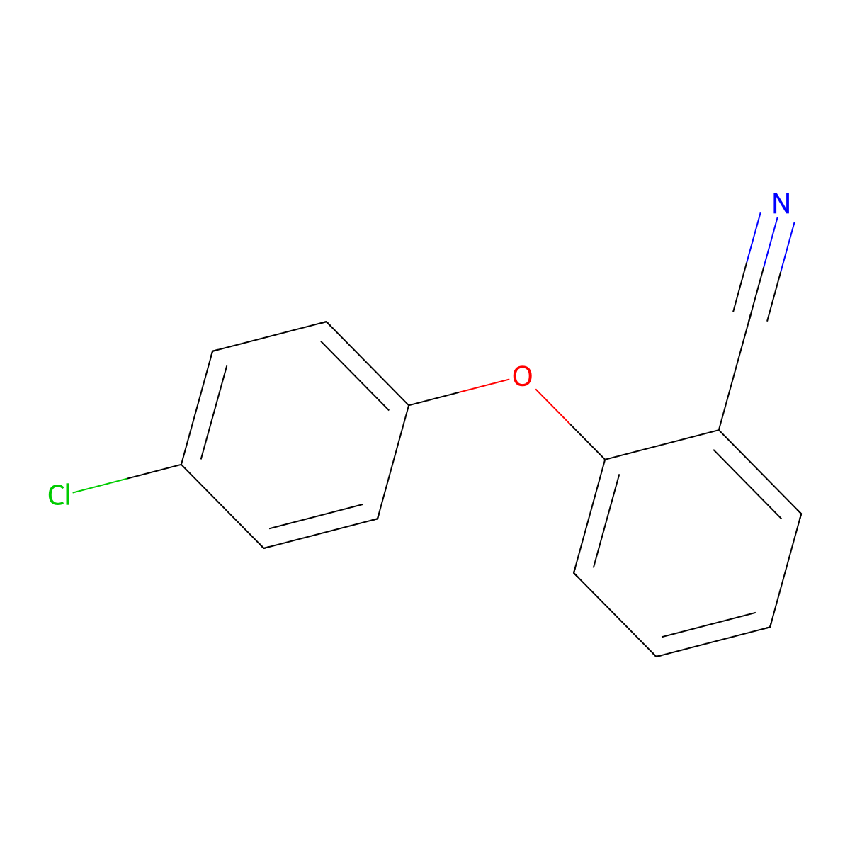 2-(4-Chlorophenoxy)benzonitrile molecular structure, CAS 146537-85-1
