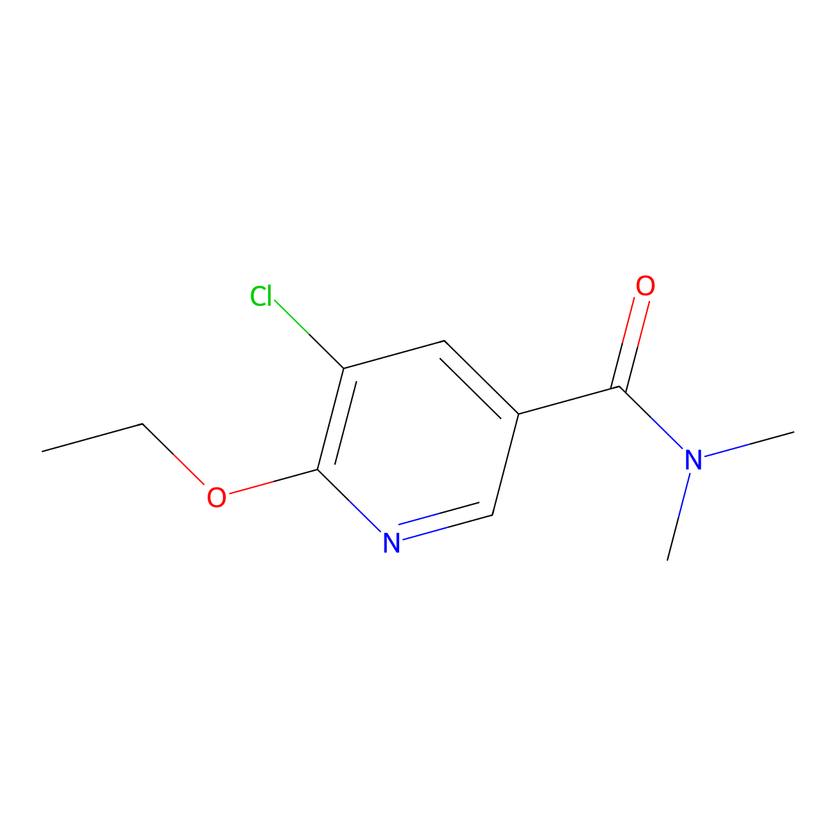 5-Chloro-6-ethoxy-N,N-dimethyl-3-pyridinecarboxamide molecular structure, CAS 1465390-45-7