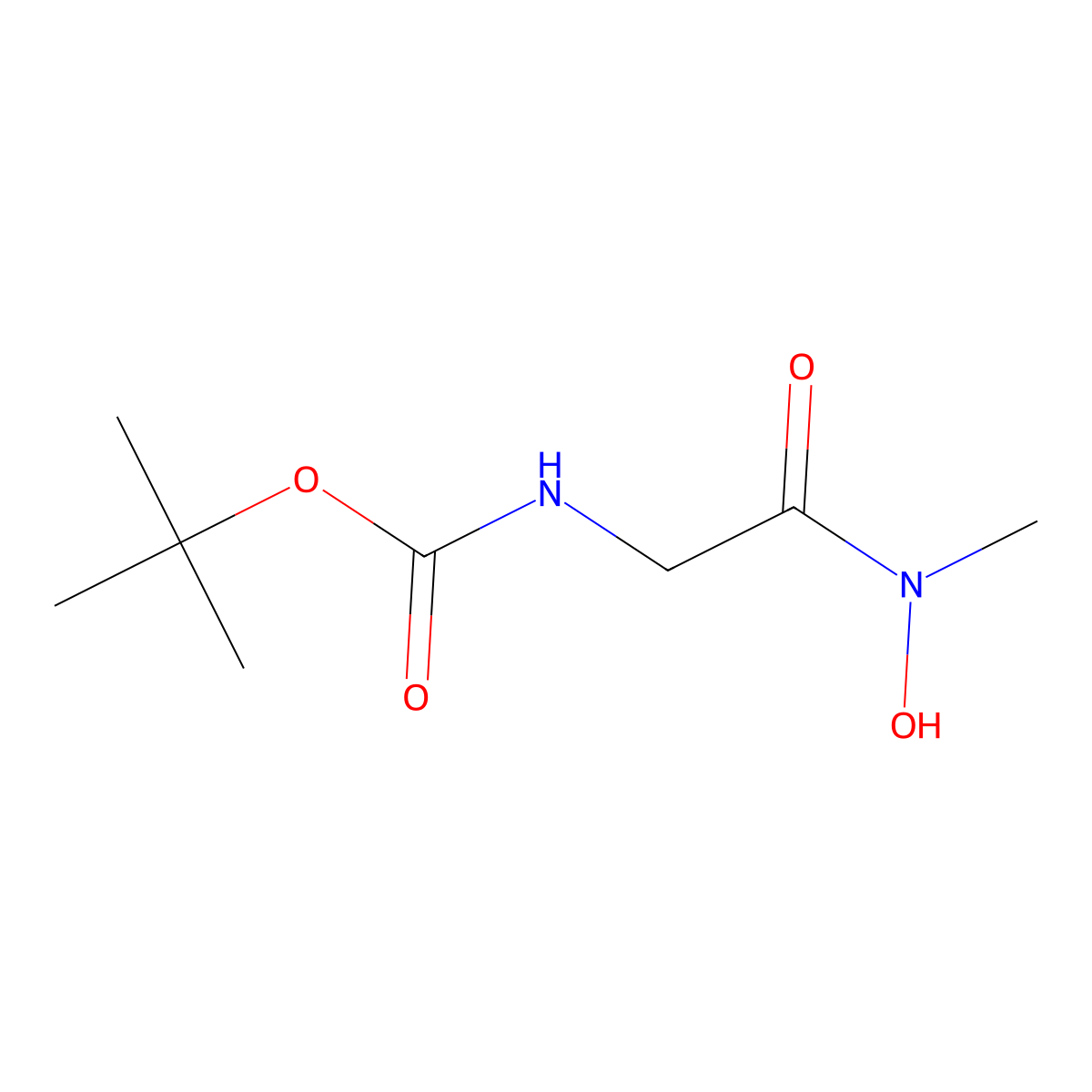 tert-butyl N-[2-[hydroxy(methyl)amino]-2-oxoethyl]carbamate molecular structure, CAS 146540-02-5