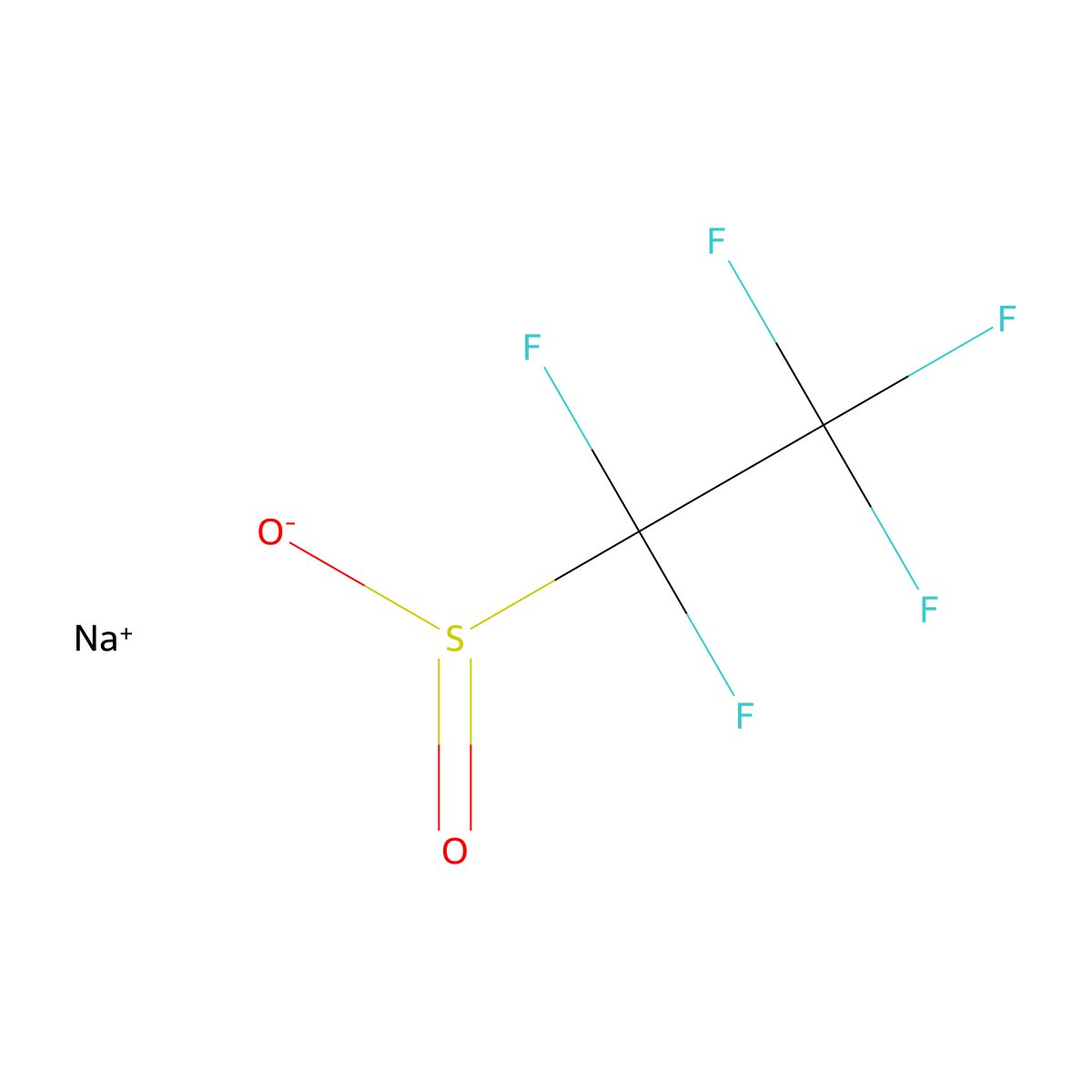 Sodium pentafluoroethanesulfinate molecular structure, CAS 146542-36-1